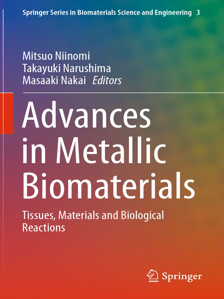 Advances In Metallic Biomaterials Osteoblast Bone - 