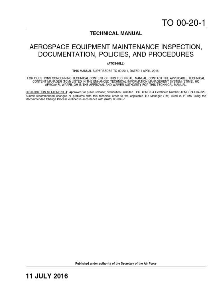 USAF TO 00-20-1 Technical Manual | PDF | United States Air Force ...