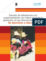 Adherencia A La Suplementacion de Hierro PDF