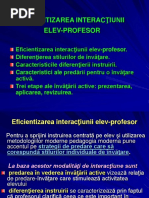 5.Eficientizarea Interactiunii Elev-profesor