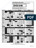 Gauhati High Court Calendar, 2018