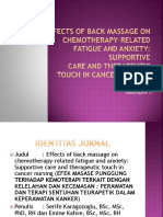 Effects of Back Massage On Chemotherapy-Related Fatigue and