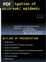 Investigation of Outbreak