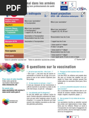 Carte Vaccin S 6 Pdf Vaccins Maladies Animales