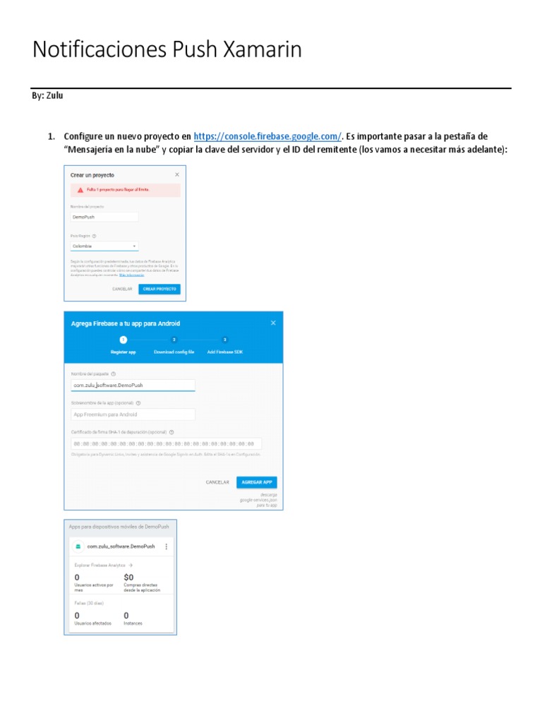 Notificaciones Push en Xamarin Forms | PDF | Programación de ...
