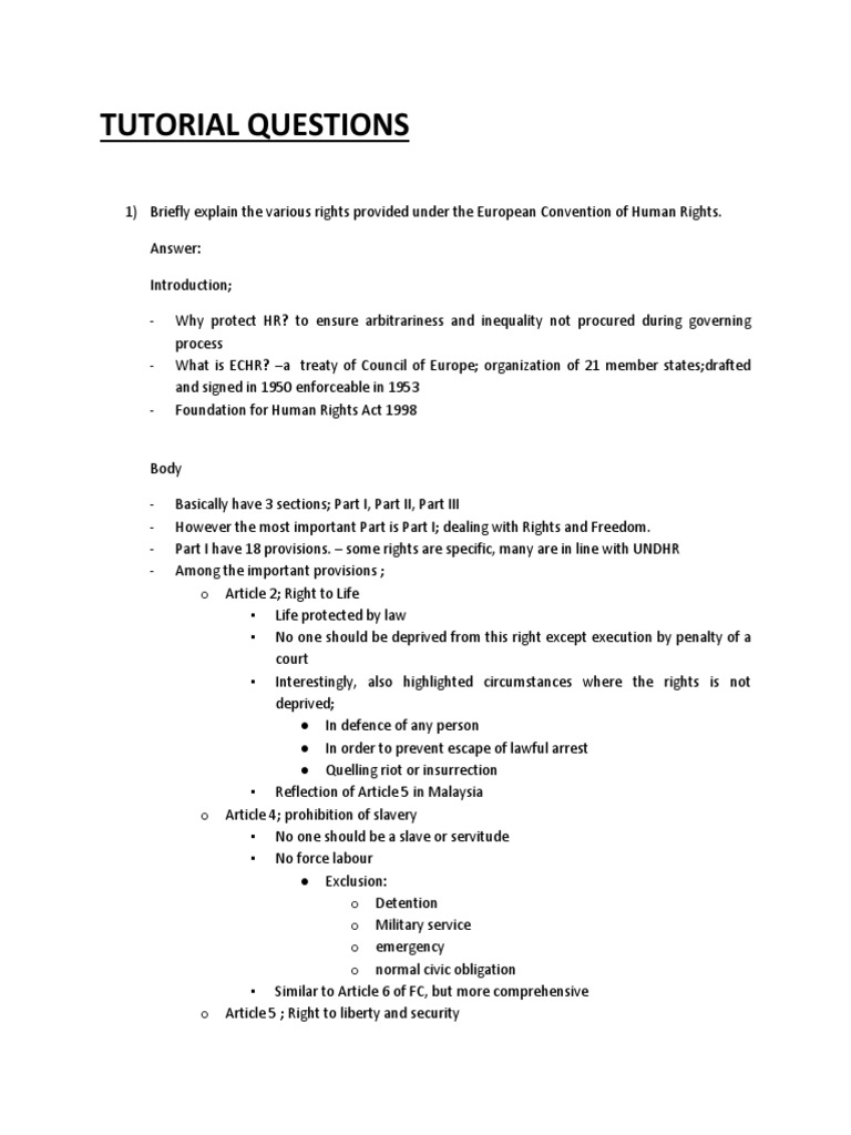 Importance of Article 5 ECHR Rights | PDF | European Convention On ...