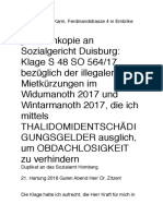 Sozialgericht Duisburg - Herr Dr. Zitzen - 21. Hartung 2018 .