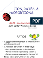 Ratios, Rates, & Proportions: MSJC San Jacinto Campus