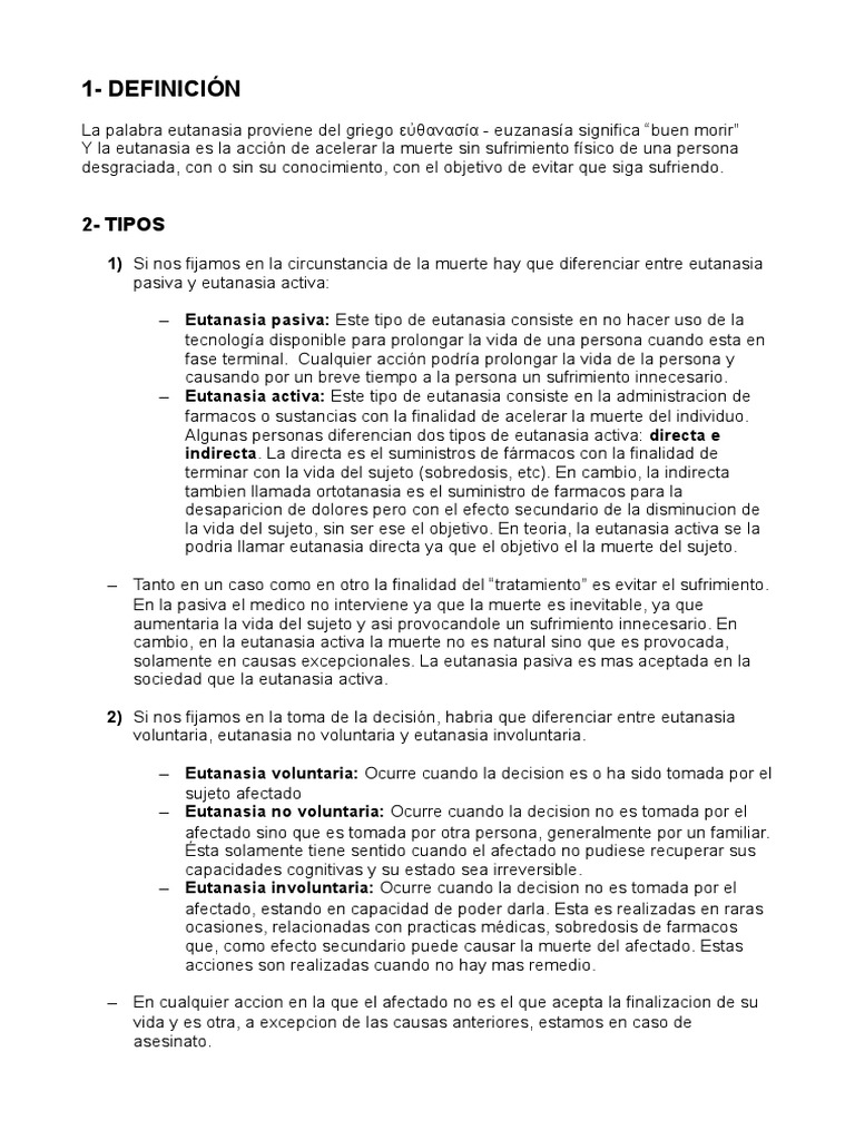 Eutanasia Muerte Medicina Clinica