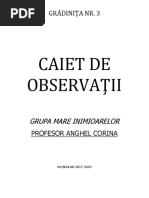 Caiet de Observatii Psihopedagogice