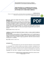 O Liberalismo Político e As Origens Sociais Da Criminalidade - Contrapondo As Desigualdades Sócio-Econômicas e o Discurso Liberal