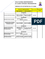 MCSO APPROVED 2018 Schedule of Activites