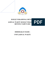 Jadual Waktu Kolej Vokasional Betong 2018