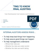 Getting to Know Internal Auditing