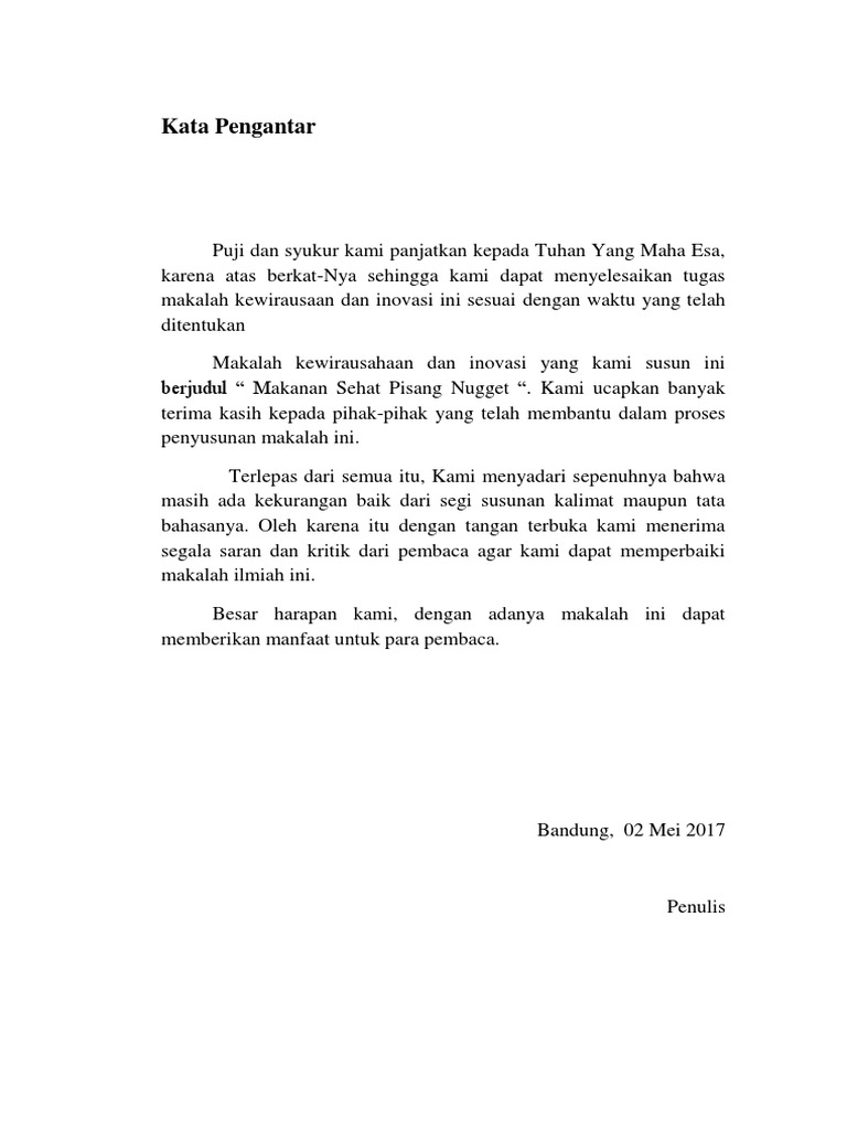 Makalah Pisang Nugget