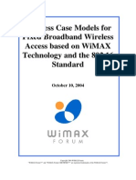 Business Case Models for Fixed Broadband Wireless Access Based on Wimax Technology and the 802.16 Standard