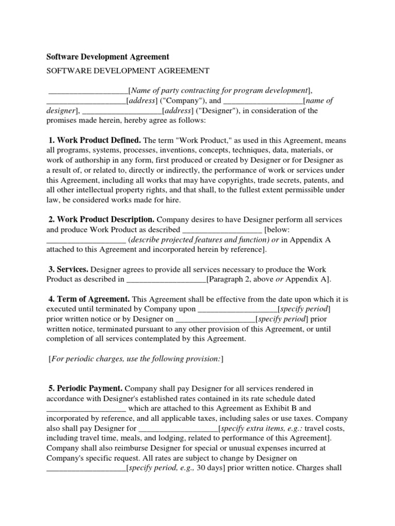FORM Software Development Agreement | PDF | Indemnity | Invoice