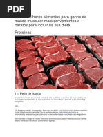Os 10 Melhores Alimentos Para Ganho de Massa Muscular
