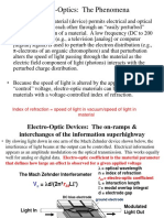 Electro-Optics: The Phenomena: Index of Refraction Speed of Light in Vacuum/speed of Light in Material