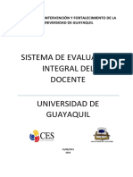 Sistema de Evaluacion Integral Del Docente de La Universidad de Guayaquil