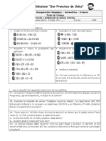 Ficha 1 - Matemática - 2018 - Adición,. Sustracción y Multiplicación