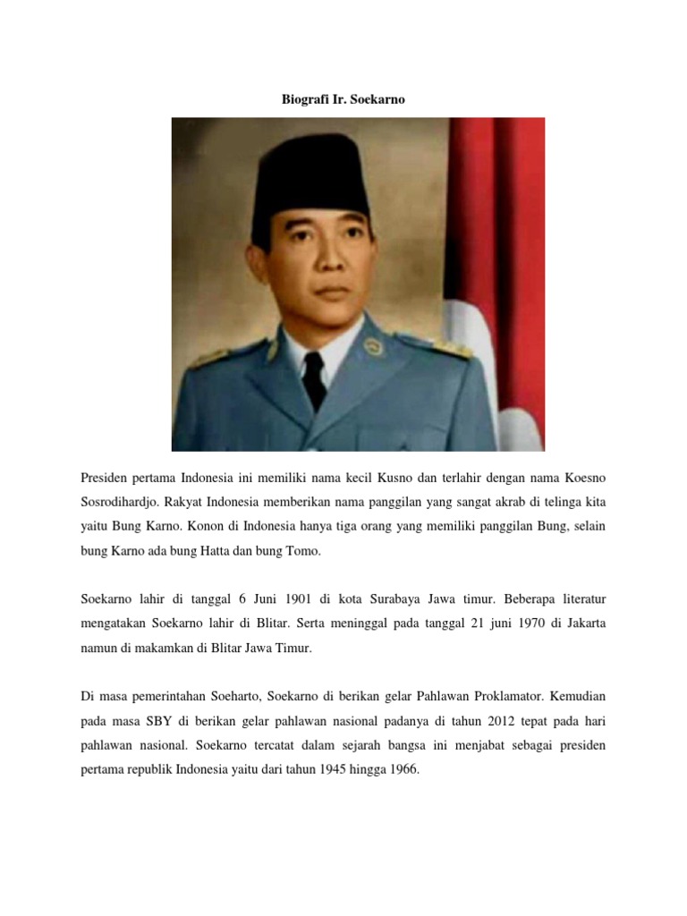 Biografi Ir Soekarno Docx