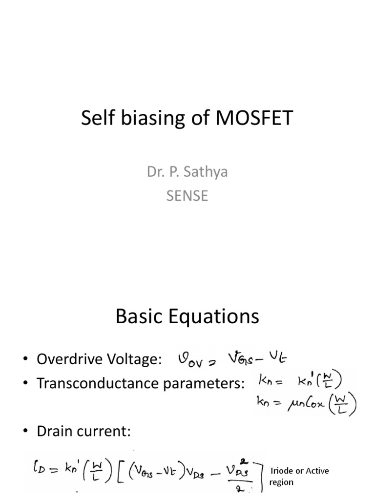 I Mosfet Biasing PDF