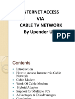 Internet Access VIA Cable TV Network by Upender Upr