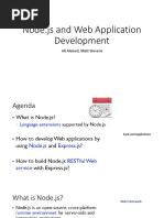 Node - Js and Web Application Development: Ali Ahmed, Matt Stevens