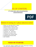 Types of Starters: It'S Features and Advantages& Disadvantages