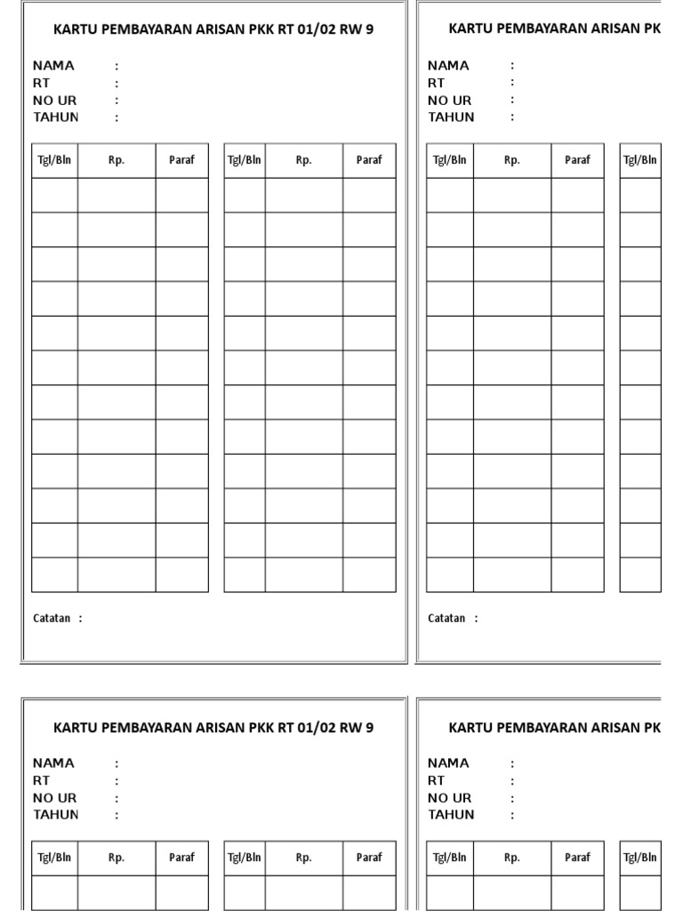 Arisan RT | PDF