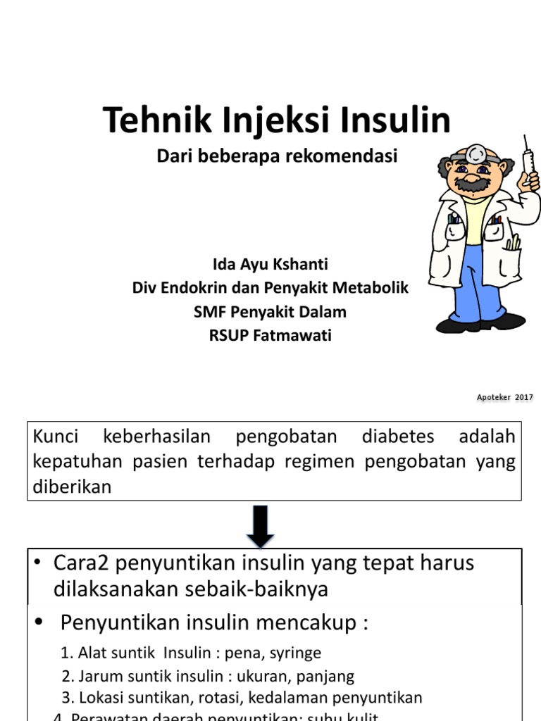 Apoteker Tehnik Injeksi Insulin 2017 PDF | PDF | Kesehatan Holistik