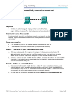 3.4.4.3 Lab - Direcciones IPv4 y Comunicación de Red-Conexion 2 PC Cables Cruzados