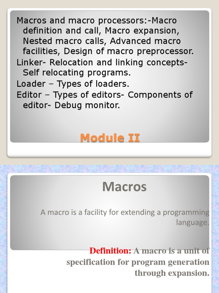 Macro Processors and Their Components | PDF | Macro (Computer Science ...