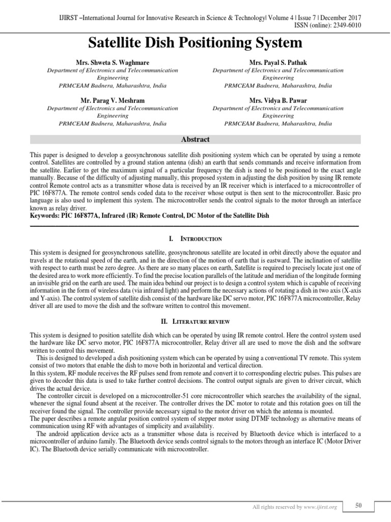 Satellite Dish Positioning System Design | PDF | Longitude | Latitude
