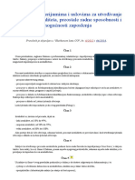 Pravilnik o Kriterijumima I Uslovima Za Utvrdjivanje Procenta Invaliditeta Preostale Radne Sposobnosti I Mogucnosti Zaposlenja