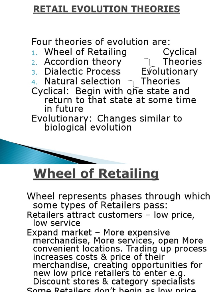 Wheel of Retailing and Accordian Theory Retail Market (Economics