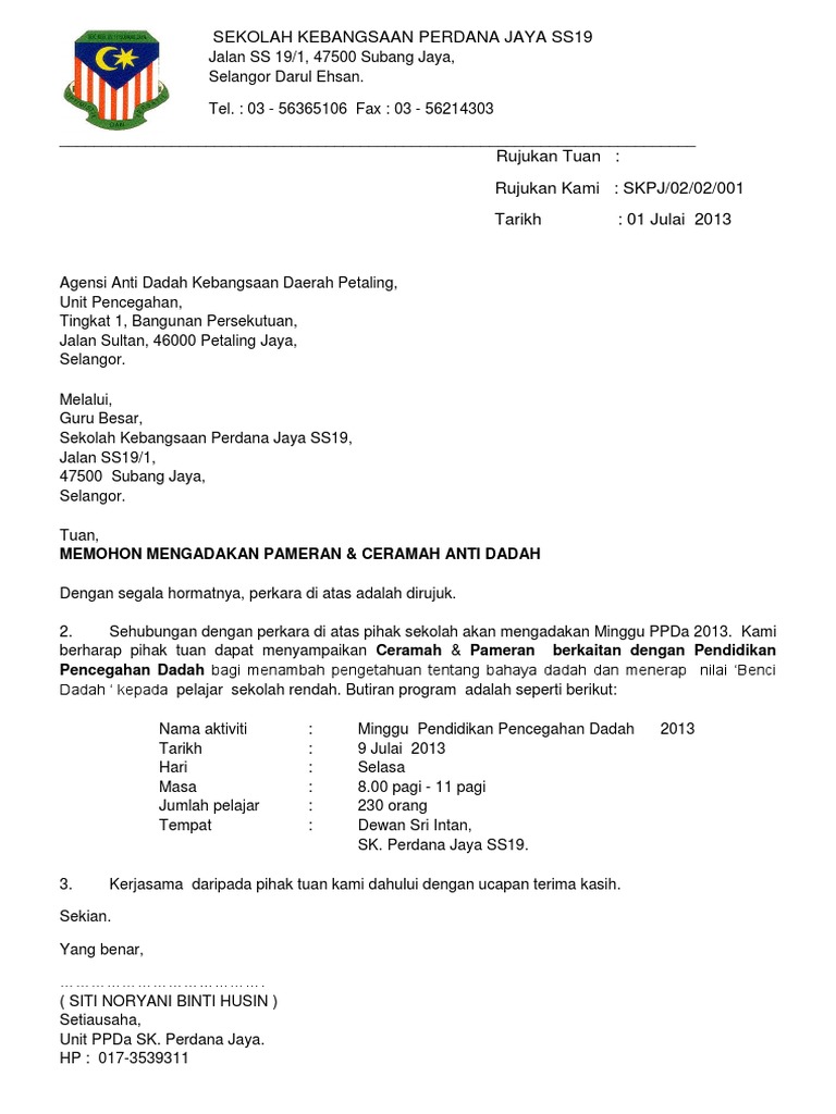 Contoh Surat Jemputan Bagi Ceramah Contoh Surat Terbaru 2020