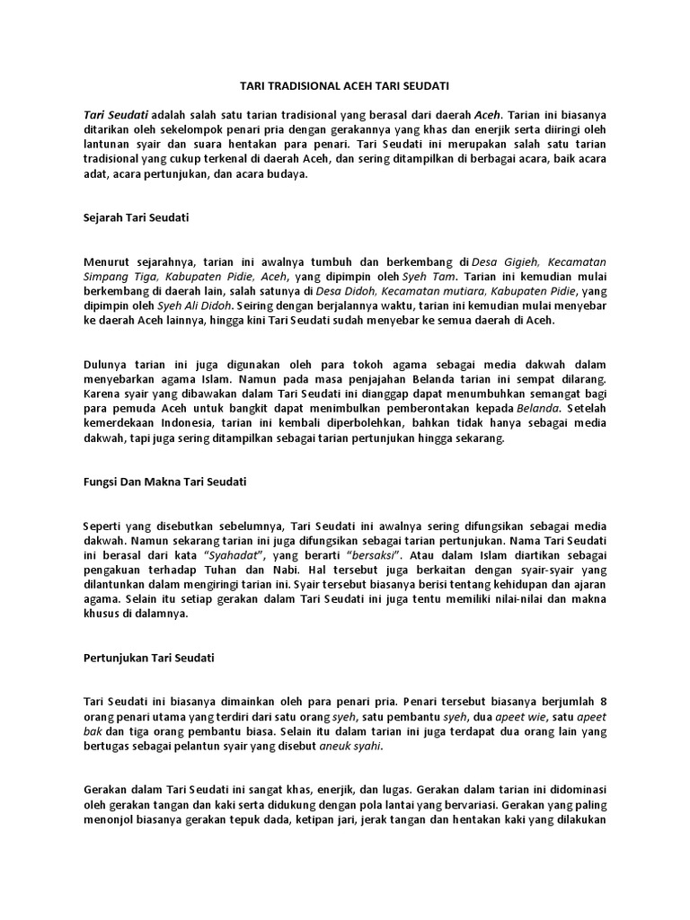gambarkan 3 pola lantai tari seudati dari aceh