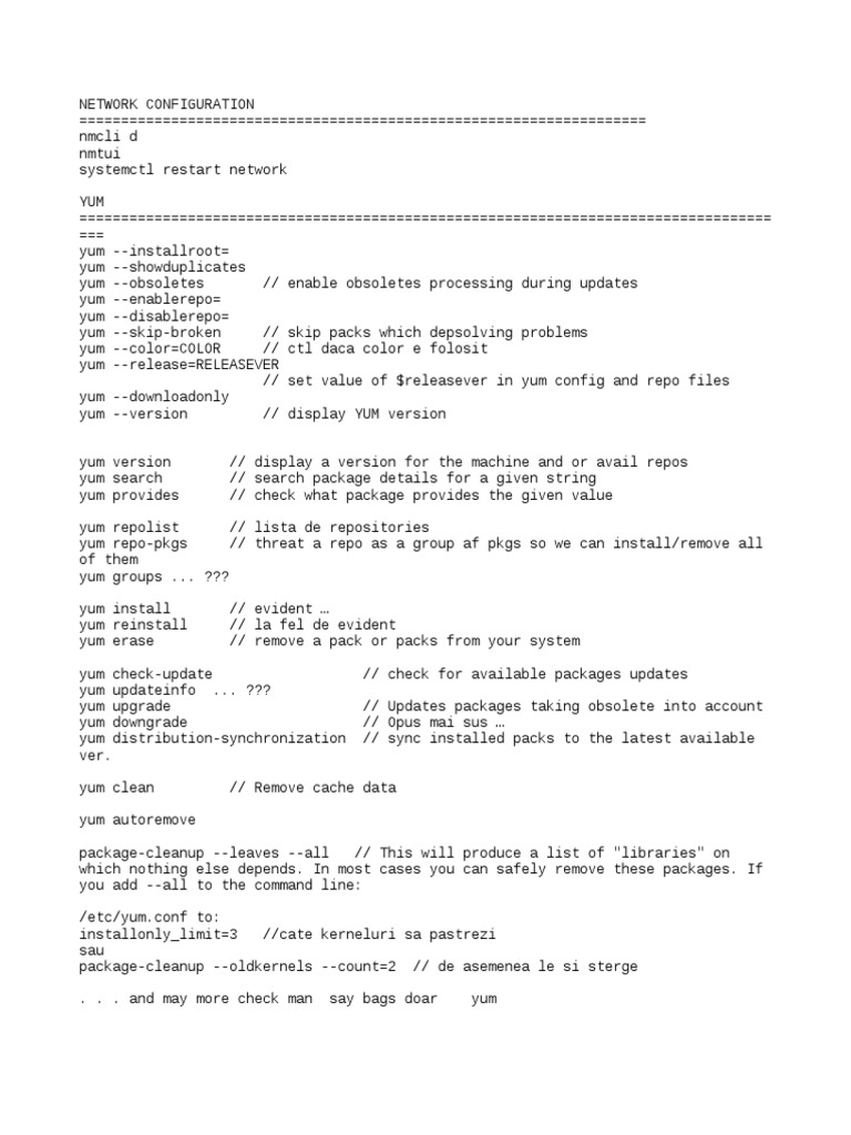 Centos Cheat Sheet | PDF | Operating System Technology | Operating ...