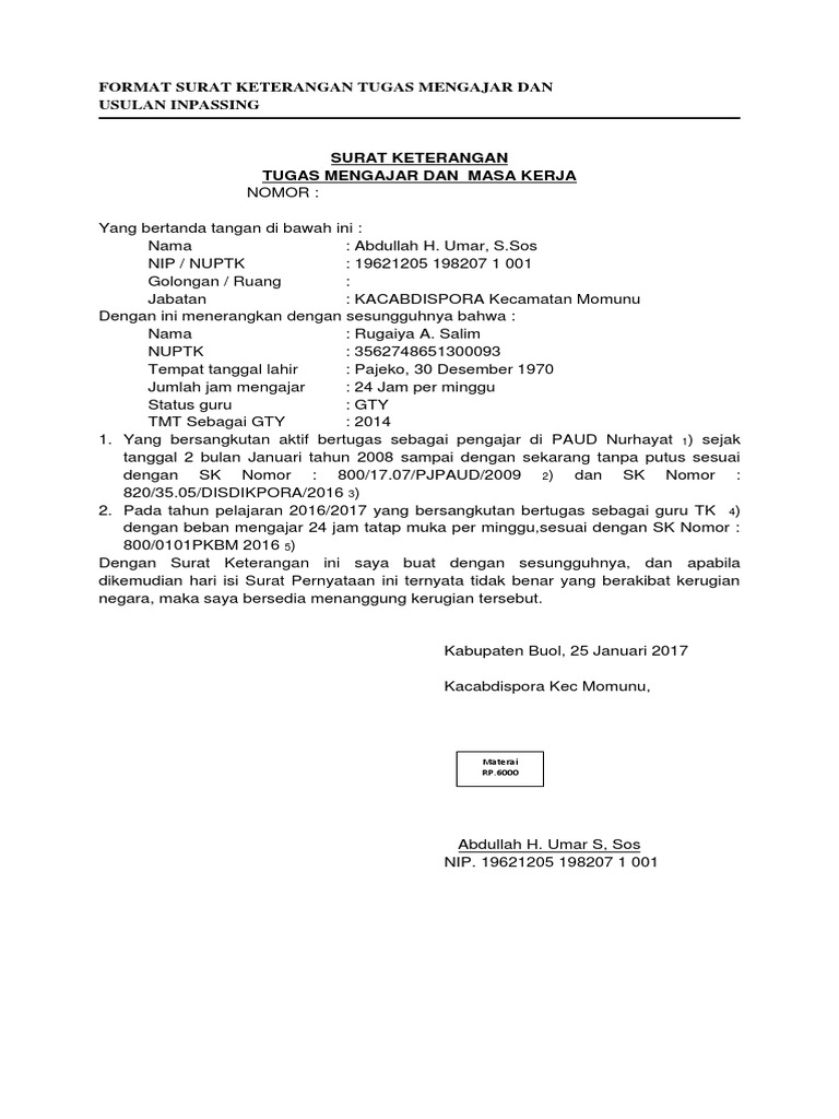 Format Surat Bantahan Pembinaan