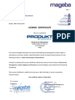 License Certificate PBGI-MAGEBA