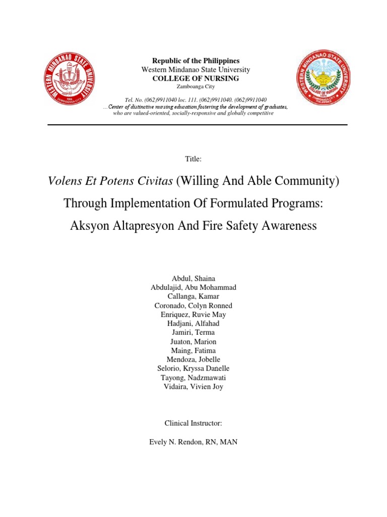 Title Page Nursing Science