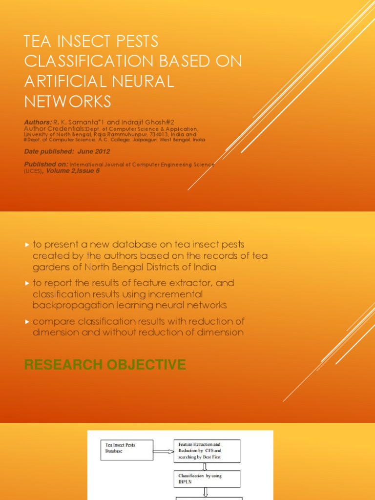 Tea Insect Pests Classification Based On Artificial Neural | PDF ...