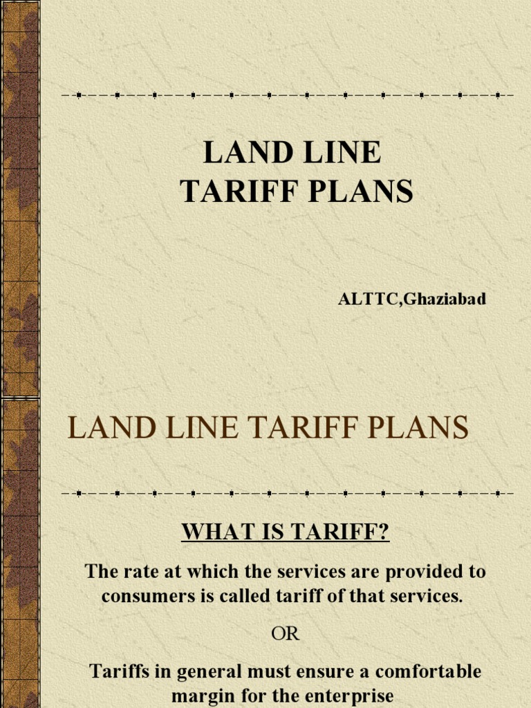 Understanding BSNL Landline Tariff Plans A Comprehensive Guide to