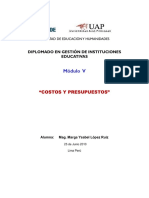 Elaboracion de Presupuesto de Una Institucion Educativa