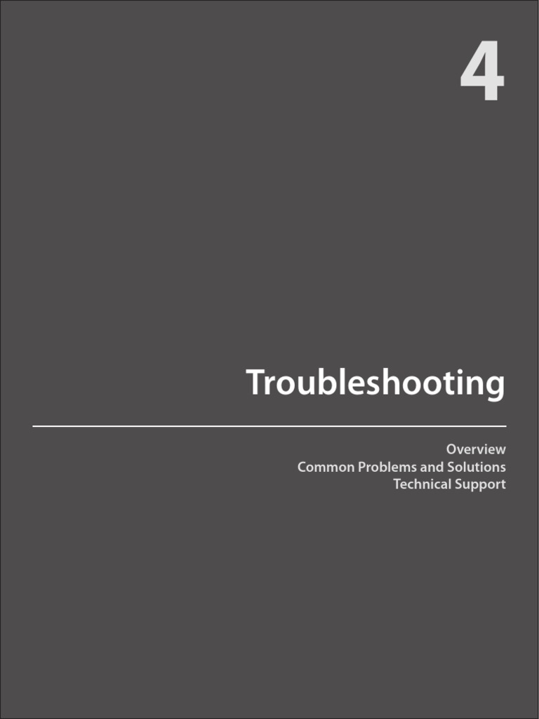 Troubleshooting: Common Problems and Solutions Technical Support | PDF