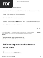 Different Depreciation Key for One Asset Class