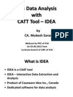 by CA. Mukesh Saran On CBS Data Analysis With CATT Tool - IDEA