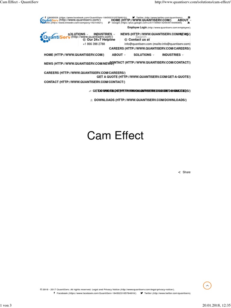 Cam Effect QuantiServ PDF Bearing (Mechanical) Engines
